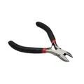 5-inch black and red handle diagonal pliers with precision cutting blade for DIY jewelry - Diagonal Cutting Style
