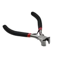 Professional 5-inch end cutting pliers with black non-slip handle and red detail - End Cutting Style