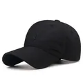 Quick-dry black baseball cap with shield R logo and breathable wide curved brim for sports - Adjustable / All Quick-dry Black