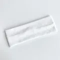 Bandeau large blanc minimaliste en tricot extensible avec motifs de cœurs - Petit / Blanc