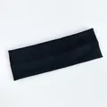 Bandeau large noir minimaliste en coton tricoté doux avec tissu élastique - Petit / Noir