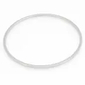 Minimalist 2mm silver stainless steel bangle with polished finish for women - Single Ring / 60mm*2mm / Steel