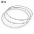 Lot de 3 bracelets joncs minimalistes en acier inoxydable argenté de 2mm pour femme - Ensemble de 3 Anneaux (Couleur Acier) / Diamètre Intérieur 60mm*Largeur 2mm