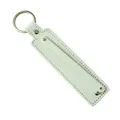 Witte glitter kunstleren sleutelhanger voor 8mm DIY letters met roestvrijstalen ring - Wit