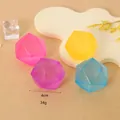 Mini 4cm colorful cuboid squeeze toy made of translucent frosted TPR soft rubber cubes - Mini Solid Color Polygon Style