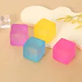 Mini TPR water cube squishy stress toy set in purple, yellow, blue, and rose colors - Mini Solid Color Square Style