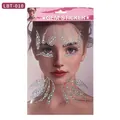 Autocollants de gemmes irisées pour maquillage du visage LBT-010, pour festivals - Style Aurore Mandala (BLT-010)