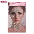 Kit d'autocollants bijoux de visage blanc aurore pour maquillage de fête - Style Ensemble Complet Brillant (BLT-012)