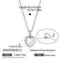 Heart shaped cubic zirconia pendant necklace in silver stainless steel for women - Heart Zirconia Pendant Necklace (JDN0308020-S)