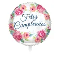 Μπαλόνι αλουμινίου 18 ιντσών Feliz Cumpleaños με ακουαρέλα λουλούδια για πάρτι γενεθλίων - Ανθισμένα Λουλούδια (XTS-761)
