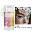 Fit Colors #10 Carnival White glitter stick for festive face hair and body makeup - 10# Carnival White