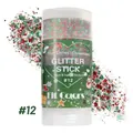 Fit Colors Christmas red and green star glitter stick for face and body #12 - 12# Red Green Mixed