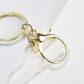 Gold-plated metal lobster clasp and flat key ring accessory for custom quicksand keychain - Lobster Clasp