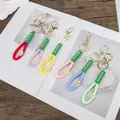 Vibrant 'Have a Nice Day' silicone loop keychain bag pendant in various bright colors - Silicone Ring Handle
