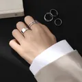 High-quality minimalist S925 sterling silver 8mm wide smooth surface adjustable open ring - 8mm Smooth Wide Open Style (JZ0358)