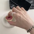 Elegant vintage S925 sterling silver chain link open ring for women on index finger - Vintage Chain Shape Open Style (JZ0853)