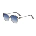 Eleganti occhiali da sole da donna cat-eye con montatura in oro e lenti sfumate blu - Montatura Argento Lente Blu Sfumato(WF-5G331)