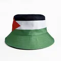 Durable double-sided bucket hat featuring Palestine flag colors for sun protection and fans - M (56-58cm) / Palestine