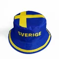 Blue and yellow Sweden flag bucket hat with Sverige print for 2026 World Cup fans - Sweden Blue Yellow Logo Letter Style (SVERIGE)