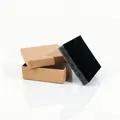 Kraft paper gift box with black foam insert for jewelry and small accessories - Kraft Paper Jewelry Box 9*9