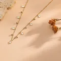 D204 White Shell Teardrop Necklace