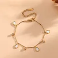 T802 White Shell Teardrop Bracelet