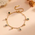 T802 Black Shell Teardrop Bracelet