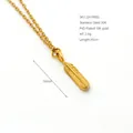 Collier pendentif plume en acier inoxydable plaqué or 18K, SKU:ZA1990G chaîne 45cm - Pendentif Plume (ZN1990G) / Or