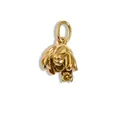 Pendentif chrysanthème en acier inoxydable doré 14K, pierre de naissance de novembre - Chrysanthème de Novembre / Or