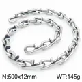Creative industrial style stainless steel nail hook chain necklace weighing 145g - Necklace (50cm) / Steel