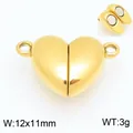 Chiusura magnetica a cuore placcata in oro 12x11mm per gioielli - Grande Stile a Cuore (KLJ11346-ZQF) / 12x11mm / Oro