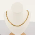 Minimalist titanium steel gold Cuban link necklace for men and women in golden finish - Gold