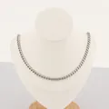 Elegant silver minimalist stainless steel Cuban link chain necklace for daily wear - Steel