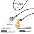 Detailed specifications of waterproof stainless steel shell pendant necklace with size data - Conical Shell and Scallop Pendant Style (JDN0303310) / 110cm