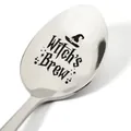 Premium 410 stainless steel coffee spoon with engraved Witch's Brew Halloween theme design - Witch's Brew Design (XG243)