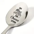 Premium 410 stainless steel engraved spoon with 'My Mac and Cheese Spoon' design - Mac and Cheese Spoon (XG242)