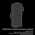 Transparent 2-grid card page protector sleeves for M5half binder, 10 sheets pack - M5half 2-Pocket Pages (10 Sheets) 154#