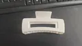Large matte white square hair claw clip for women's hair styling and bun - White