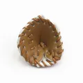 Miniature brown and white faux leather baseball glove keychain pendant accessory - 4.5CM Khaki Glove Accessory