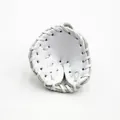 Premium mini white faux leather baseball glove keychain pendant bag charm accessory - 4.5CM White Glove Accessory