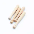 Set of four miniature unfinished natural wood baseball bats for keychain DIY crafts - 7.5CM Long Bat No Nail Accessory