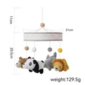 Knitted animal baby crib mobile with dimensions and weight info for nursery decor - Animal Mobile Cloth Ring