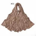 Elastic jersey scarf in light brown with decorative rhinestone edge detailing - 33