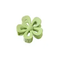 Elegante molletta per capelli a forma di fiore cavo verde chiaro opaco per chignon - Verde chiaro