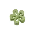 Elegante molletta per capelli a fiore traforato verde salvia opaco per uno chignon - Verde scuro