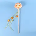 Bacchetta per gatti a stella marina in peluche con nappe gialle e campanellino - Bacchetta per gatti sole