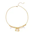 Bohemian gold stainless steel double-layer necklace featuring a crab shell pendant - Crab Style