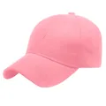 Solid pink children's baseball cap with adjustable strap and curved brim - Pink Peak Cap