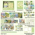Retro floral themed handbook stationery gift box set with notebook and stickers - Gardenia Notes