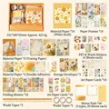 Vintage retro floral stationery gift set with A6 notebook stickers and washi tapes - Cornflower Love